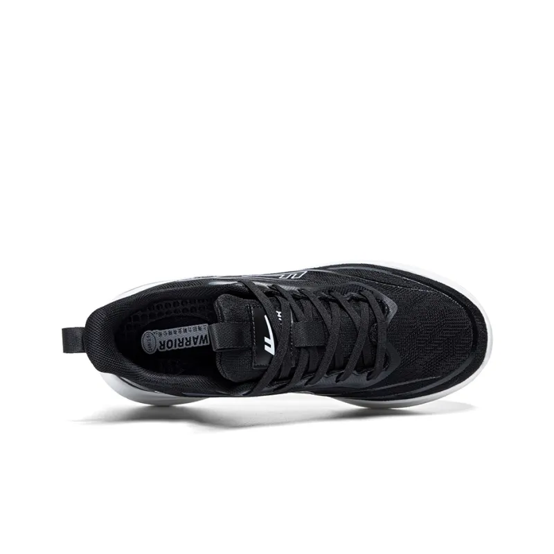 Warrior Students' Running Shoes Lightweight And Breathable Low Top Casual Shoes Men's Black White-2