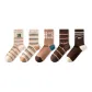 Coffee Horizontal Stripes-5 Pack