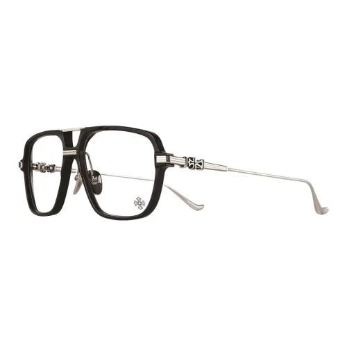 Chrome Hearts Plate And Metal Aviator Eyeglass Frames Unisex Multicolor