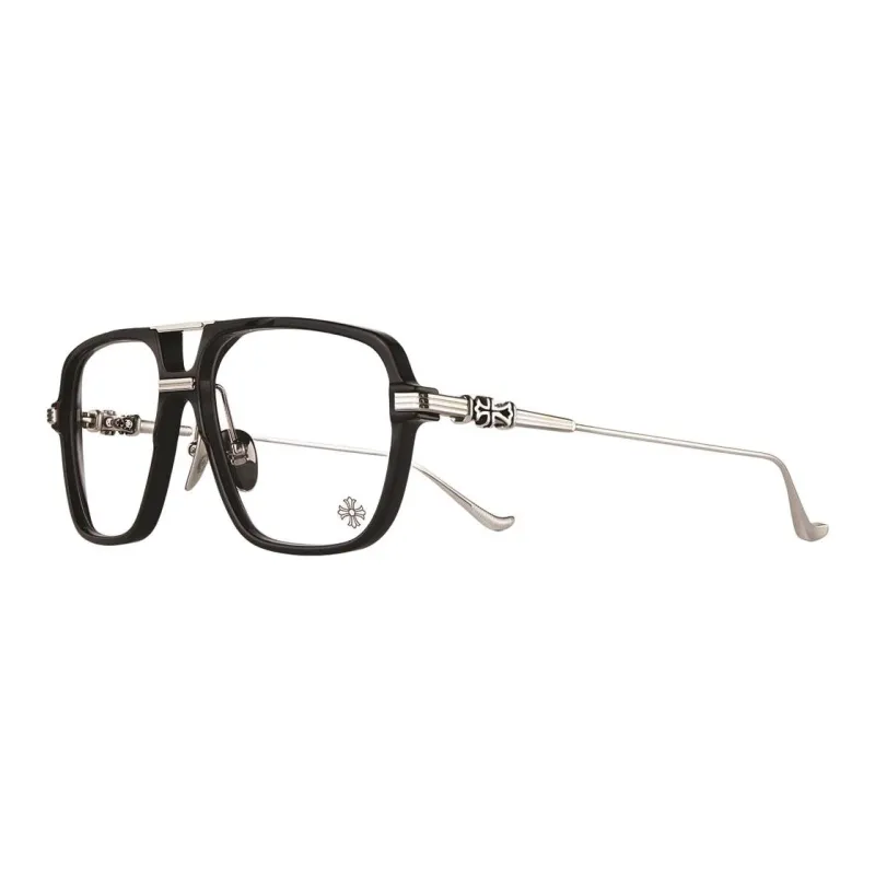 Chrome Hearts Plate And Metal Aviator Eyeglass Frames Unisex Multicolor-0