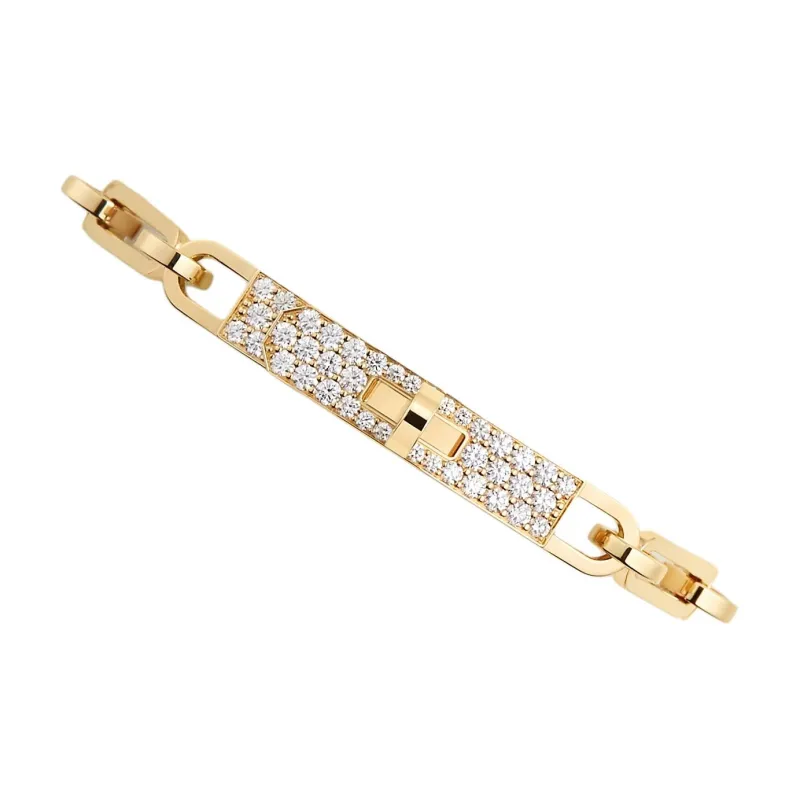 HERMES 18K Gold, Diamond Bracelets Women's Gold-2