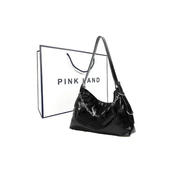 PINK·LAND PU Tote Bag Shopping Bag Shoulder Bags Regular Women's White/Silver/Black