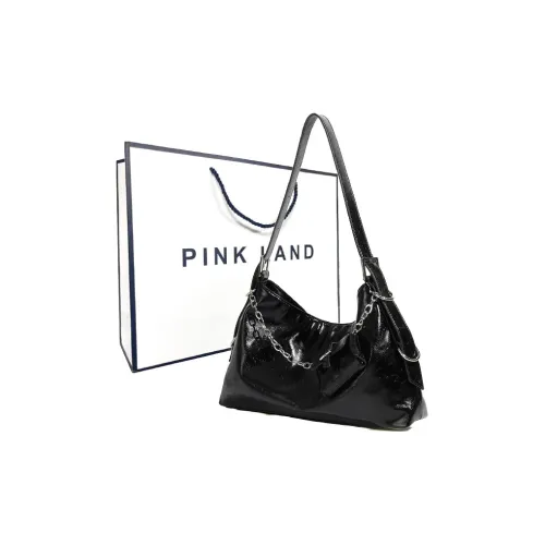 PINK·LAND PU Tote Bag Shopping Bag Shoulder Bags Regular Women's White/Silver/Black