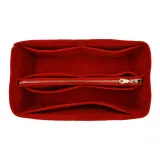 Suede Red with Middle Zip Closure