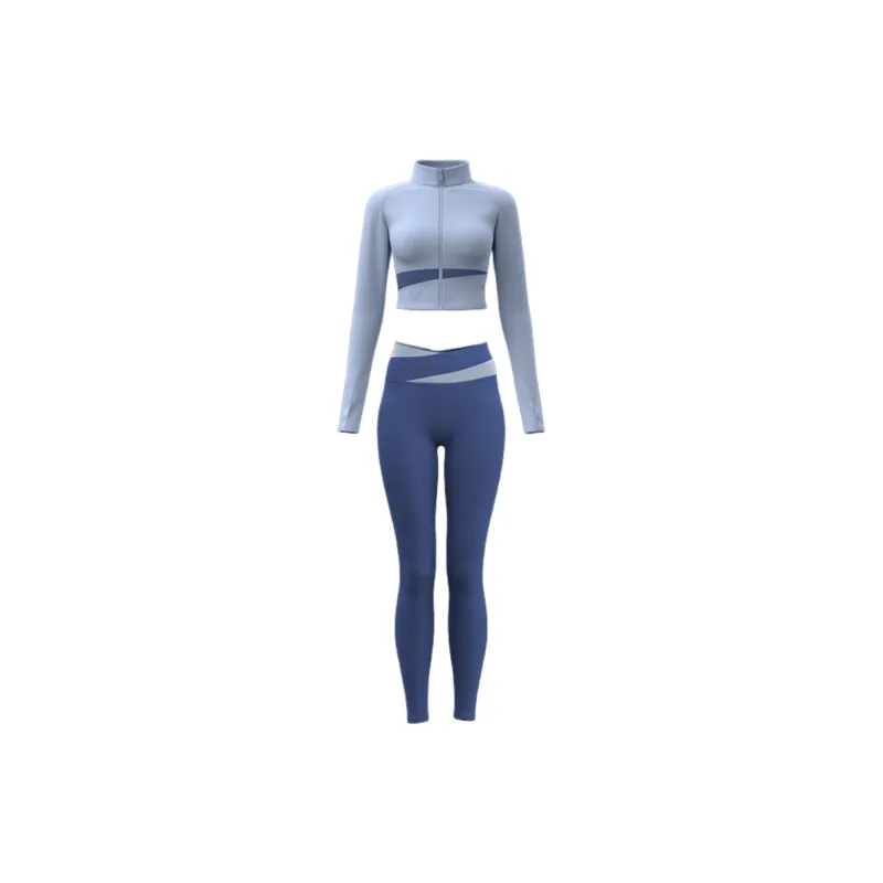 Canle Yoga Set Quick Dry High-Rise Butt-Lifting Fitness Set Women's Running Shockproof Sports Suit-5
