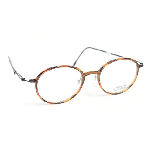 SILHOUETTE Plate Frame Oval Eyeglass Frames Unisex Black