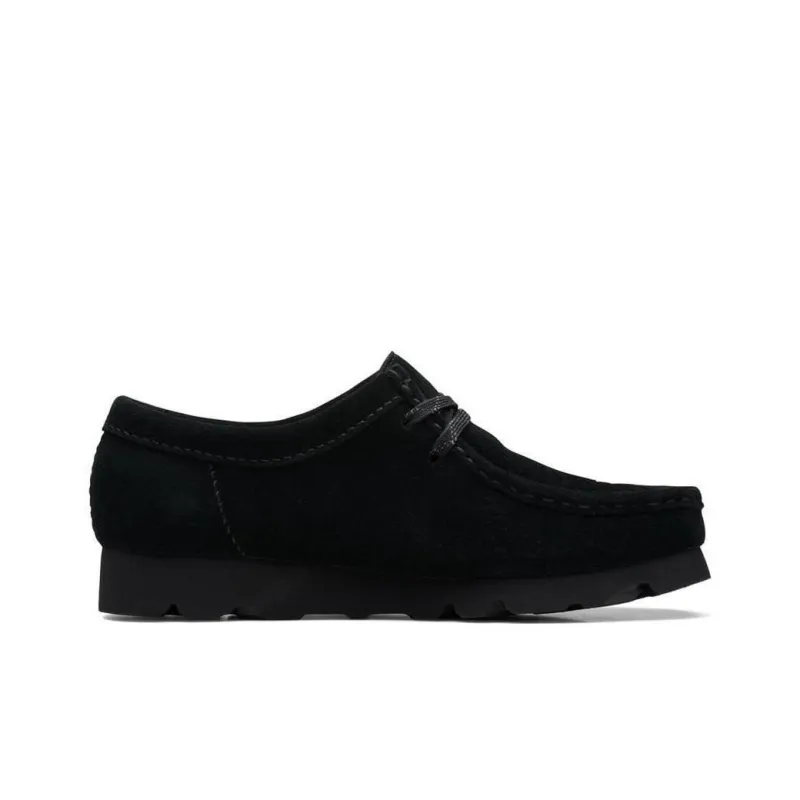 Clarks Originals WALLABEE Low Top Casual Shoes Women's Black-1