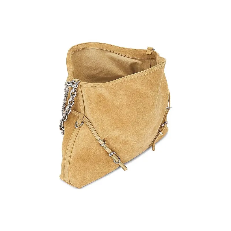 GIVENCHY Voyou Suede Handbag, Shoulder Bag Women's Brown-3