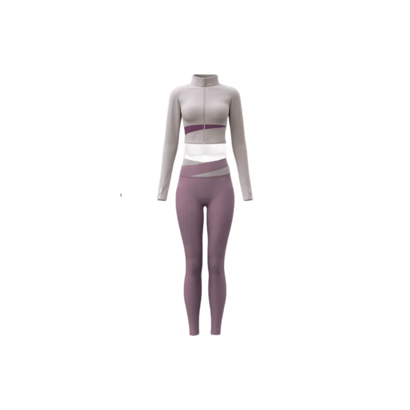 Canle Yoga Set Quick Dry High-Rise Butt-Lifting Fitness Set Women's Running Shockproof Sports Suit-6