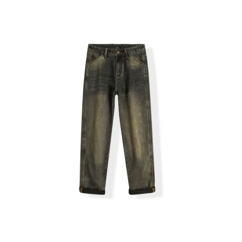 WILD LEADER Jeans Unisex Yellow Dye Mud