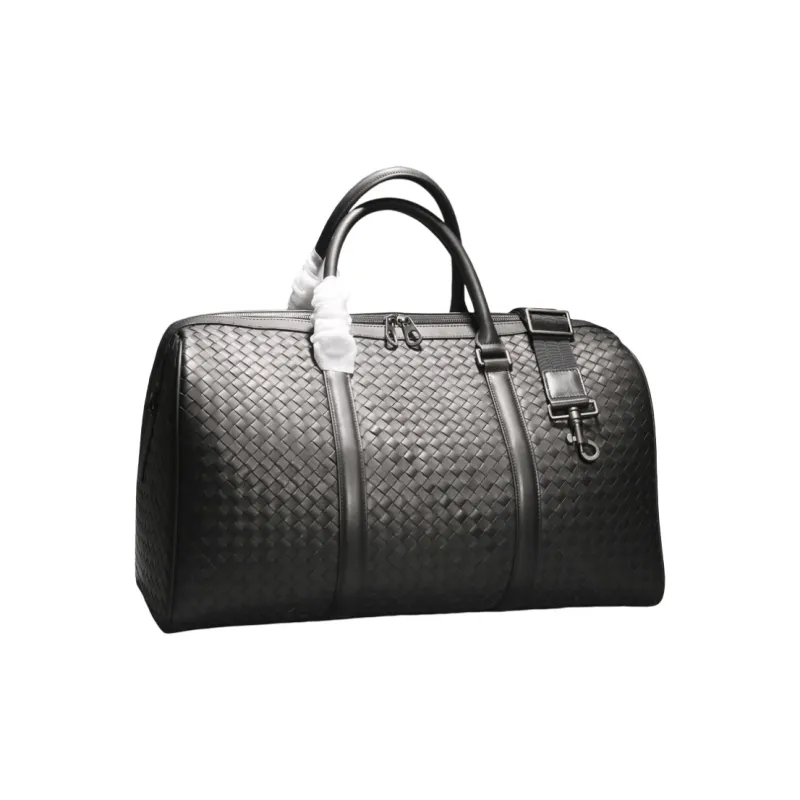 CMLZIUA Top Grain Cow Leather Handbag Unisex Black-1