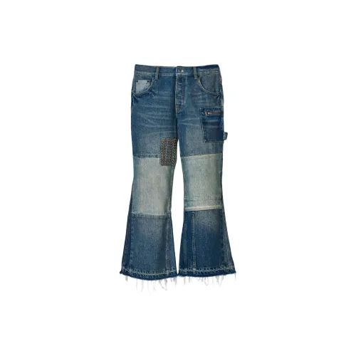 MARC JACOBS Patchwork Cropped Flared Jeans