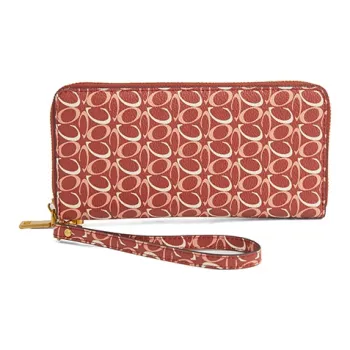 COCOEVA PVC Clutches Wallets Regular Women's Auspicious Red/Twilight Brown/Brown Coral