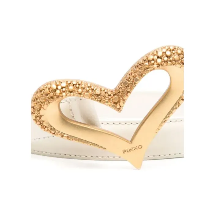 PINKO Heart-buckle Leather Belt-2