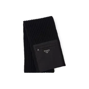 PRADA Pocket Detail Knitted Scarf
