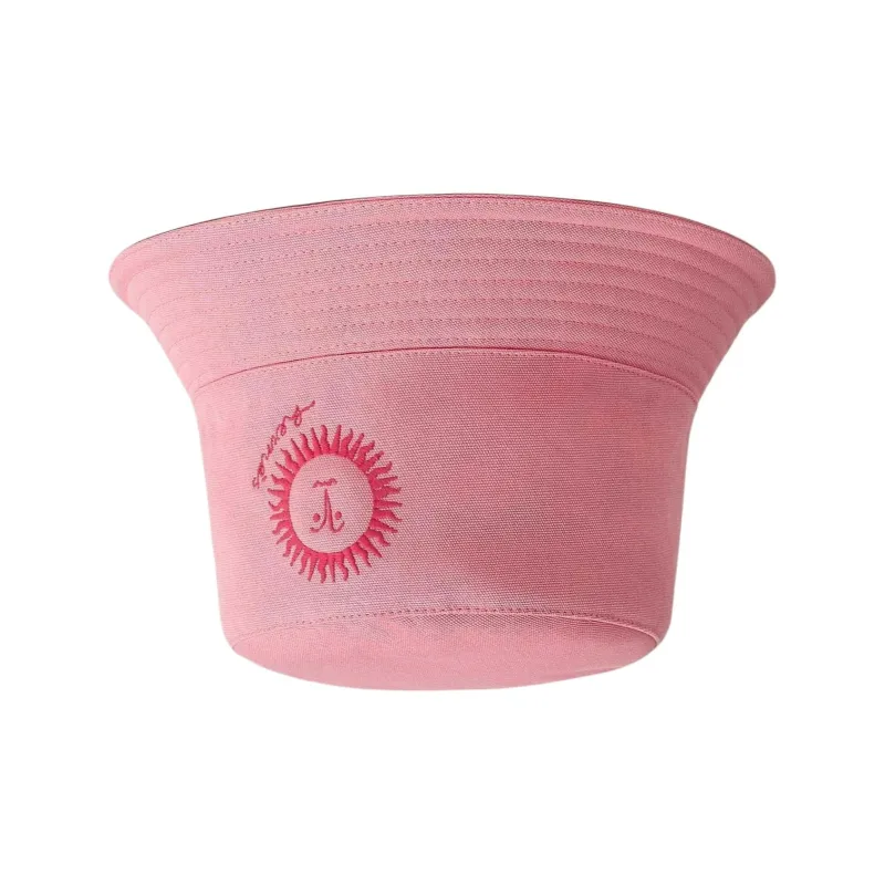 HERMES Cotton Silk Canvas Bucket Hats Women's Pink-1