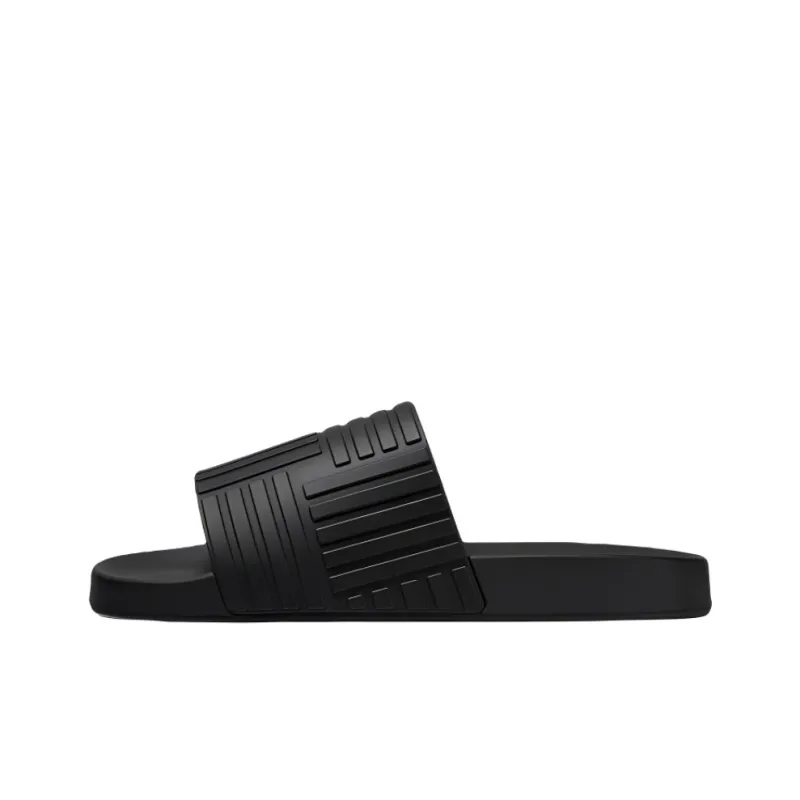 Bottega Veneta Rubber Slides Black-1