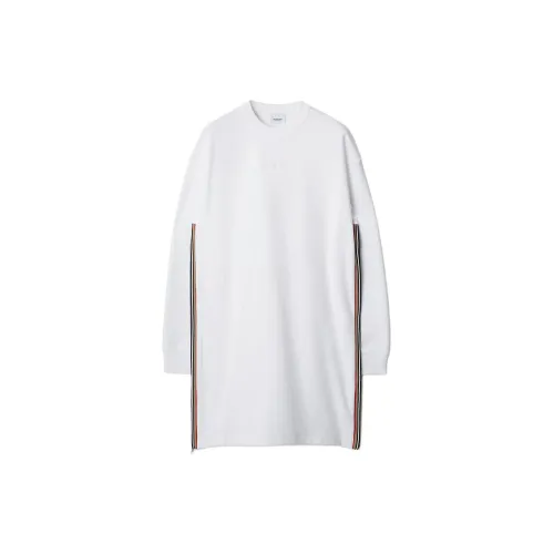 Burberry Long-Sleeved Dresses Women's White