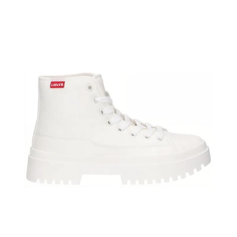 Levi's Lightweight Height Increasing High Top Casual Shoes Women's White-1
