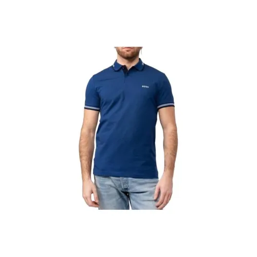 HUGO BOSS Polo Shirts Men Blue