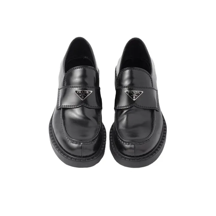 PRADA 35mm Loafer Black Brushed Leather-7