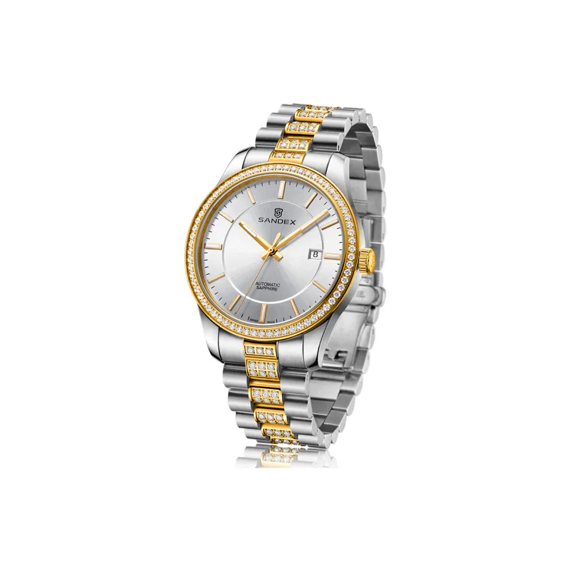 SANDEX Automatic Mechanical Movement Men's Watches 50m Water Resistant Silver Dial-2