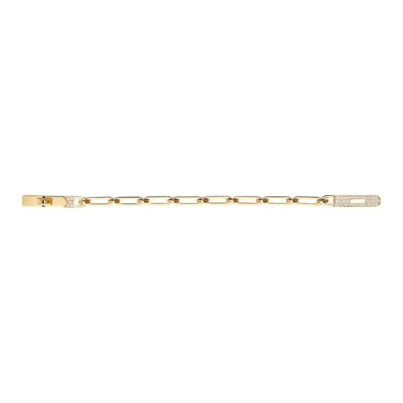 HERMES 18K Gold, Diamond Bracelets Women's Gold-1
