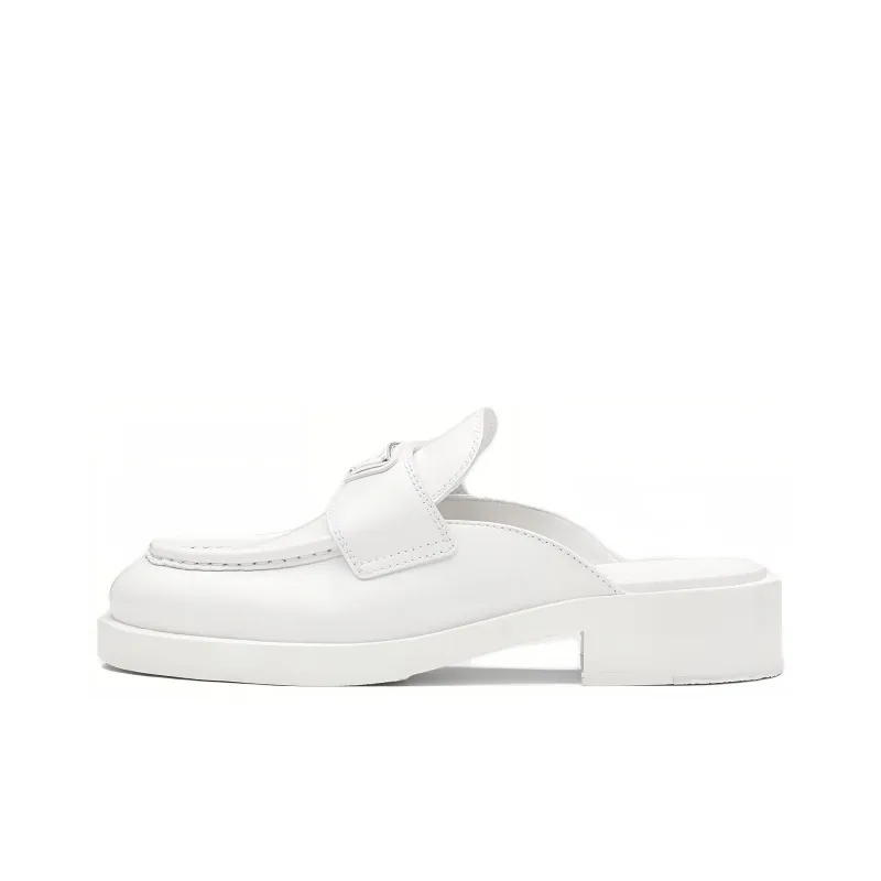 PRADA Rubber Sole Slip Resistant Slippers Women's White-0