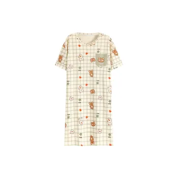 The Story Of The Flower Season Loungewear Nightgown Women's Light Green