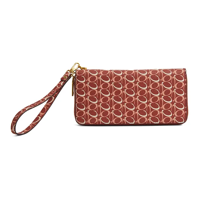 COCOEVA PVC Clutches Wallets Regular Women's Auspicious Red/Twilight Brown/Brown Coral-2