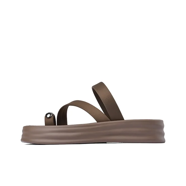 JOSINY Beach Sandals Women's Black, Brown-7
