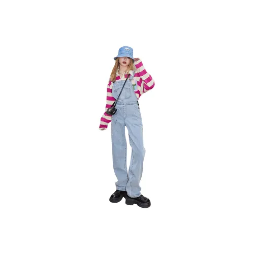 ELF SACK Overalls Women's Denim Blue