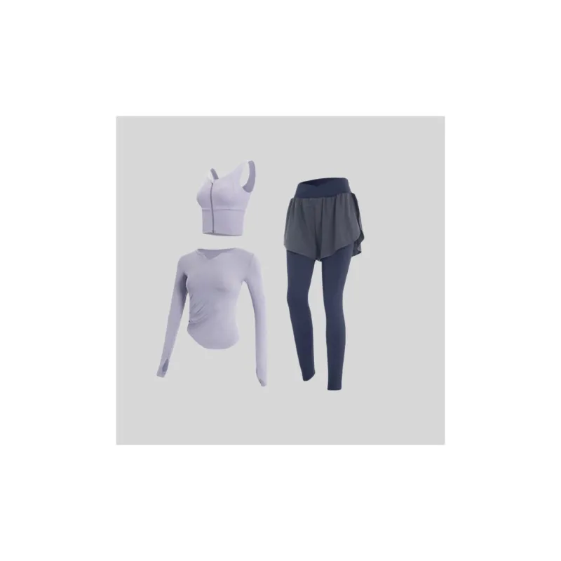 SINGLELADY Yoga Sets Polyester Indoor Yoga Pilates Running Fitness Purple Black Dusty Pink Khaki-6