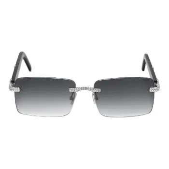 ICEGIANT 925 Sterling Silver Nylon Rectangular Sunglasses Men's