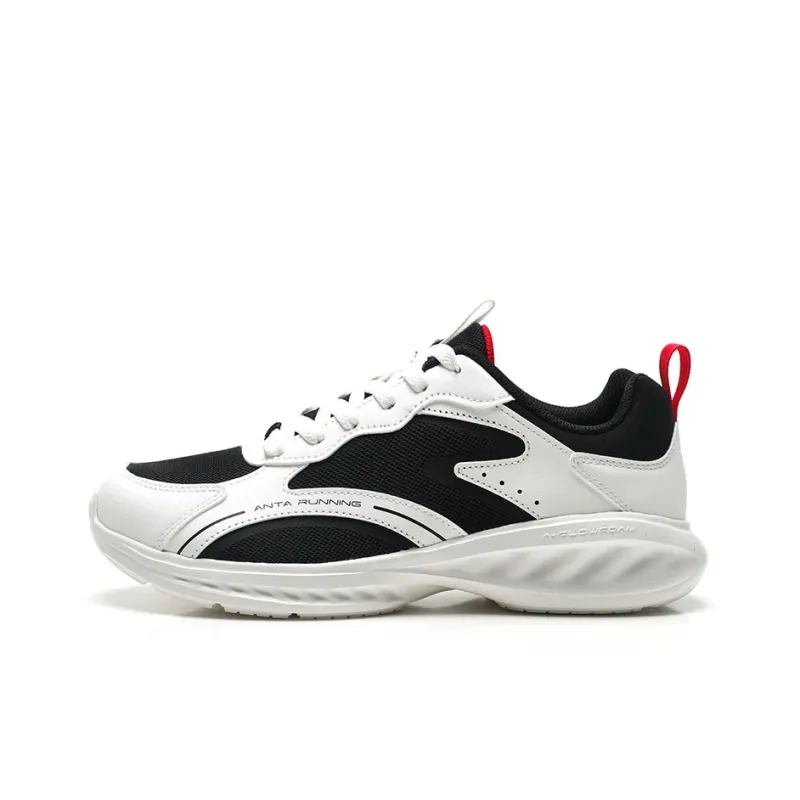 Anta Breathable And Lightweight Low Top Running Shoes Men's Black White Red-0
