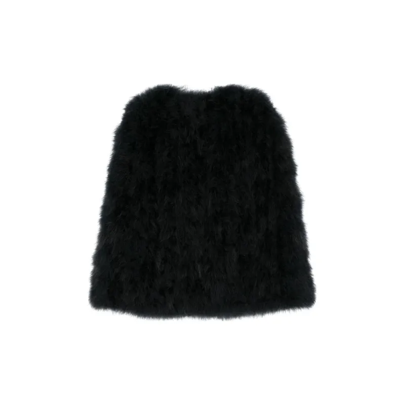 Yves Salomon Sleeveless Feather Cape-1