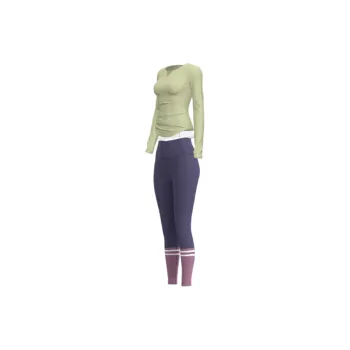 SINGLELADY Yoga Sets Polyester Indoor Yoga Pilates Running Fitness Purple Green Black