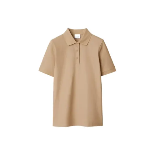 Burberry Polo Shirts Women's Soft Yellow Brown