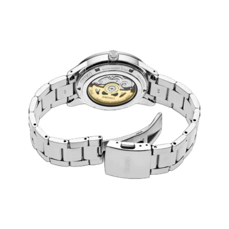 SEIKO Presage Series Mechanical Movement Stainless Steel Strap Watch Men's Watches Blue Dial-1