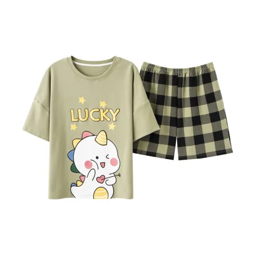 The Story Of The Flower Season Pajama Set Women's Green