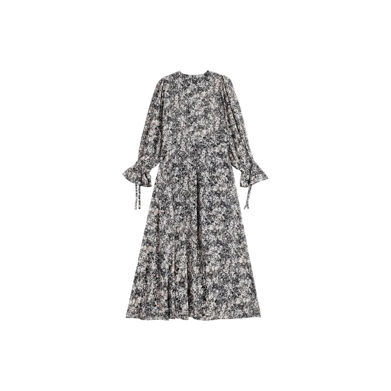 KKX Long Sleeved Dresses Women's Black & Apricot-1