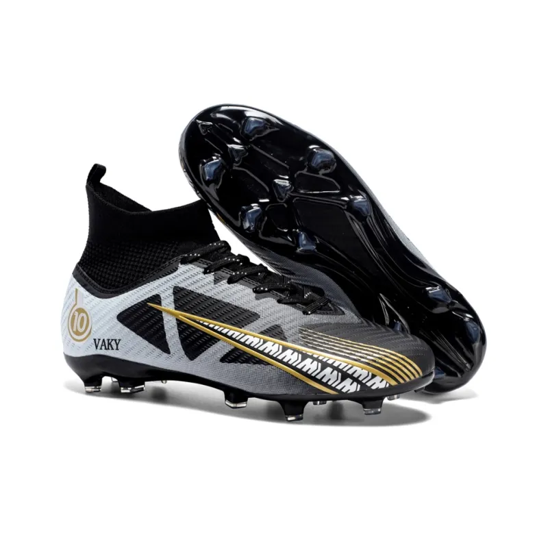 VAKY Cushioned Slip-Resistant Abrasion-Resistant Breathable Soccer Shoes Unisex-8