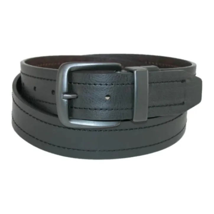 Dickies Letter Logo Pin Buckle Leather Belts Men's Brown Width: 3.8CM-1