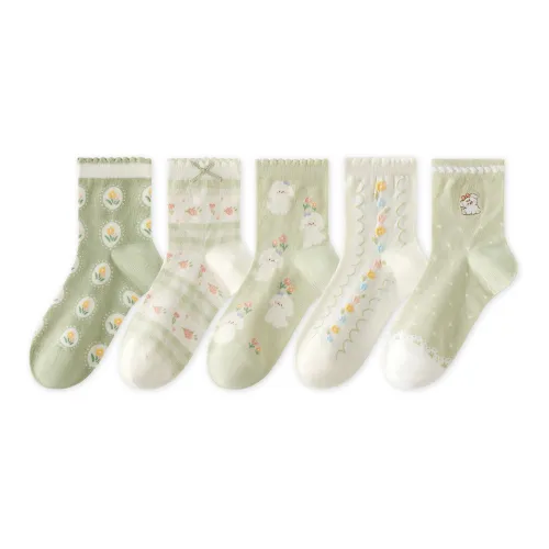 Caramella Mid Calf Socks Women's 5 Pack