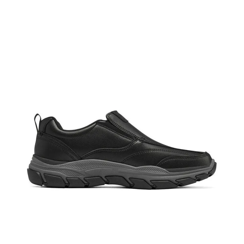 Skechers Respected Shock Absorbers Slip Resistant, Abrasion Resistant, Breathable Low Top Casual Shoes Men's Black-1