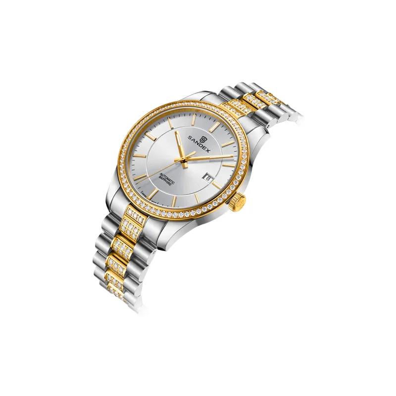 SANDEX Automatic Mechanical Movement Men's Watches 50m Water Resistant Silver Dial-1