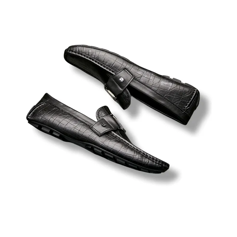 Brounvanm Loafers 2cm Men's Black-3