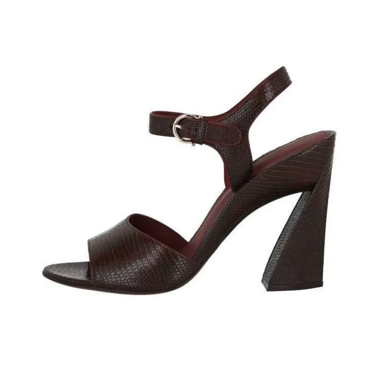 FERRAGAMO One Strap Sandals 11.4cm Women's Brown-0