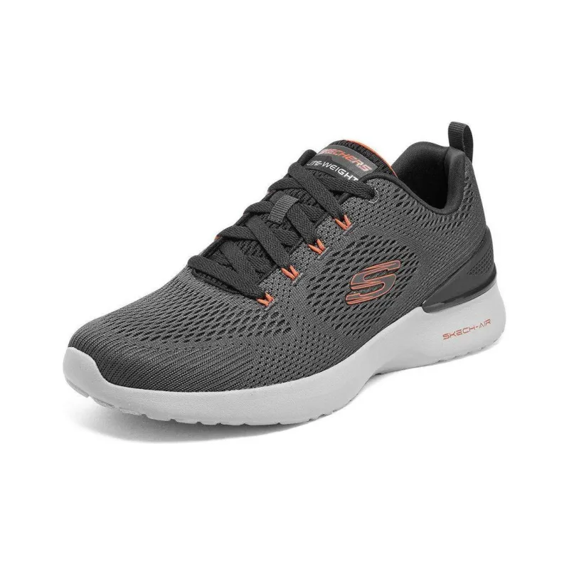 Skechers Skech Air Dynamight Cushioning Wear Resistant Low Top Casual Shoes Men's Charcoal Gray-2