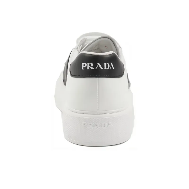 PRADA Low Top Skateboard Shoes Men's Black White-3